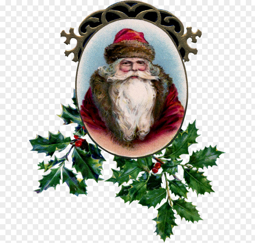 Santa Claus Christmas Ornament Card Father PNG
