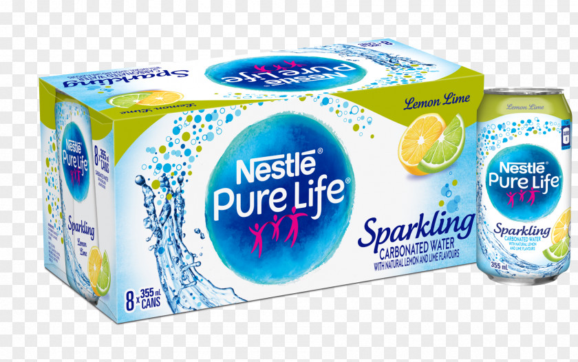 Water Carbonated Lemon-lime Drink Lemonade Nestlé Pure Life PNG