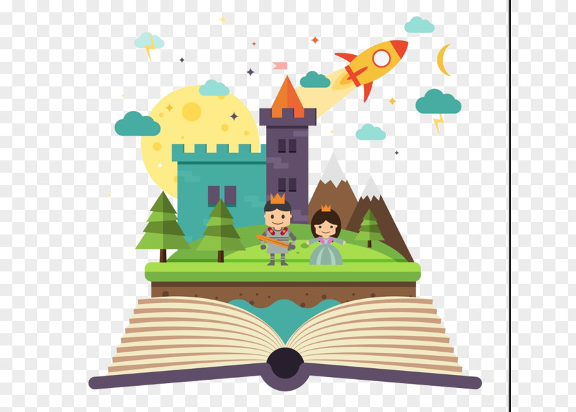 Building Fairy Tale Poster Short Story Book PNG