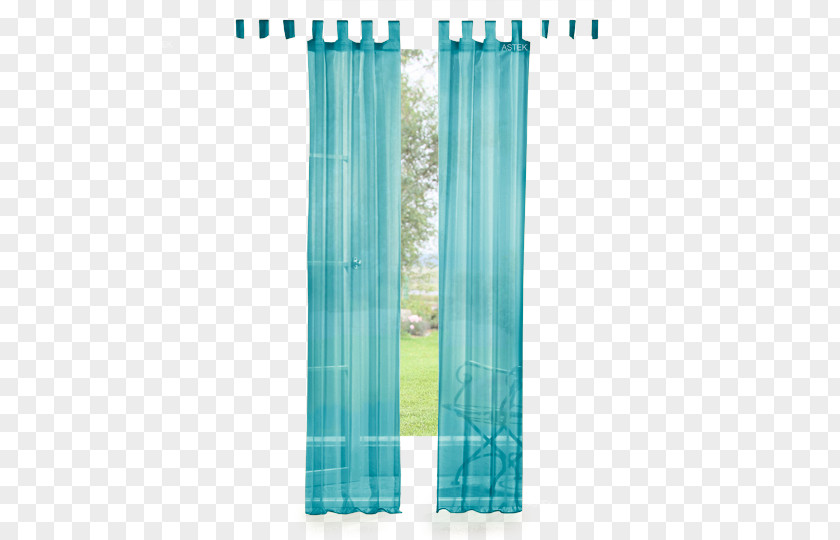 Gardinen Transparent Curtain Turquoise PNG