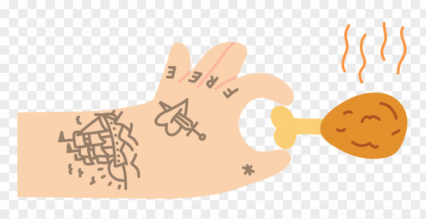 Hand Pinching Chicken PNG