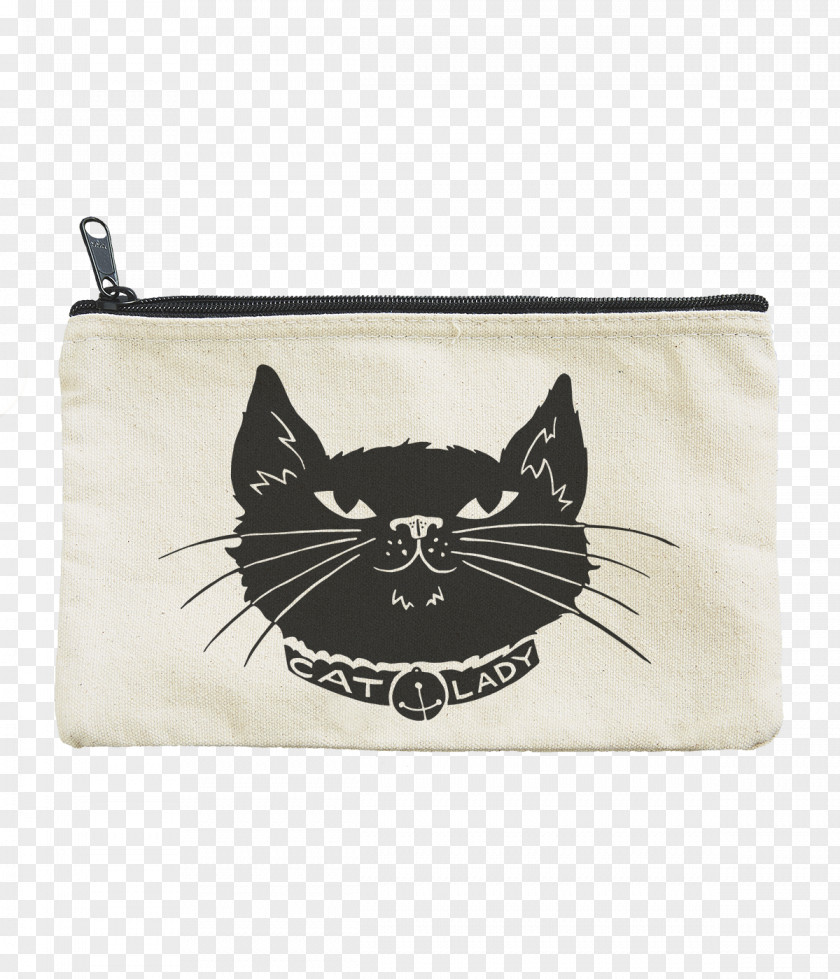 Cat Lady Carbonated Water Handbag Whiskers Zipper PNG