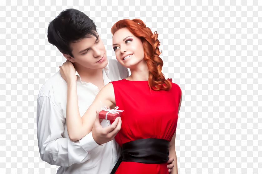 Formal Wear Thumb Red Hairstyle Shoulder Hand Dress PNG