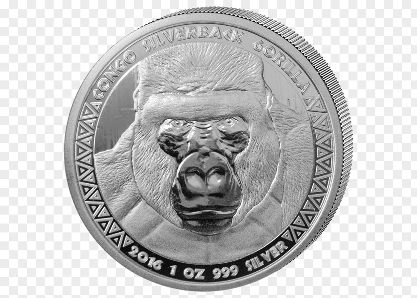 Gorilla Vs Ape Silver Coin American Gold Eagle PNG