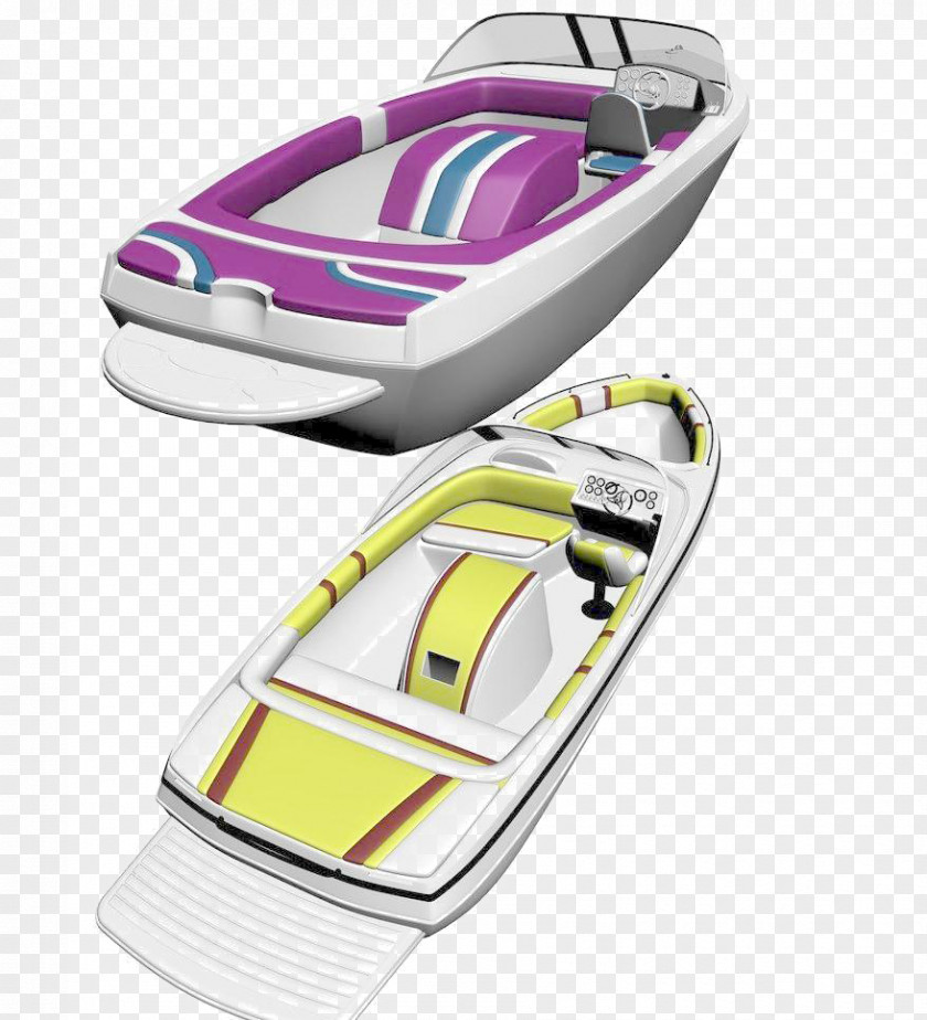 Textured 3D Color Yacht Element Download PNG