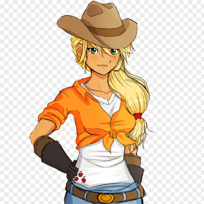 Apple Applejack Bloom Cowboy Hat Fan Art PNG