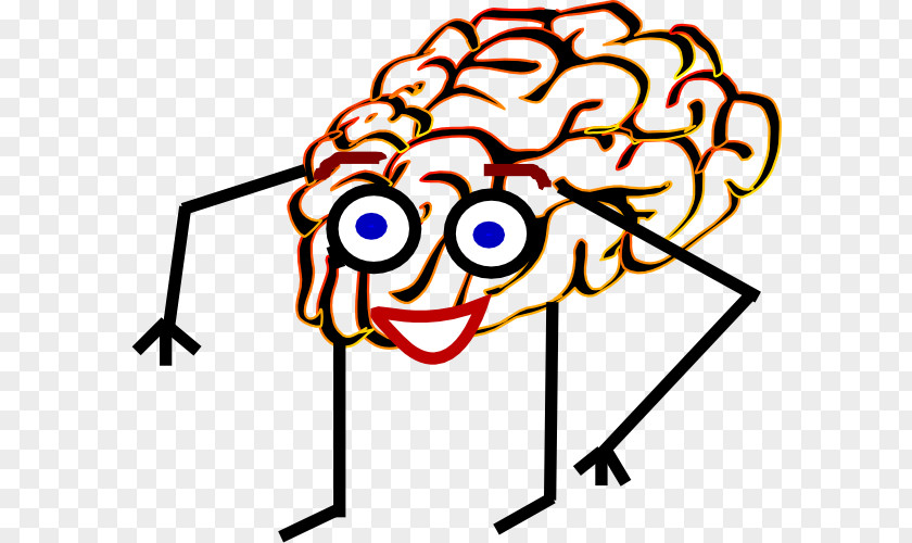 Cartoon Stick Figure Human Brain Clip Art PNG