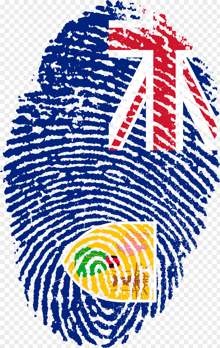 Finger Print Flag Of New Zealand Permanent Residency PNG