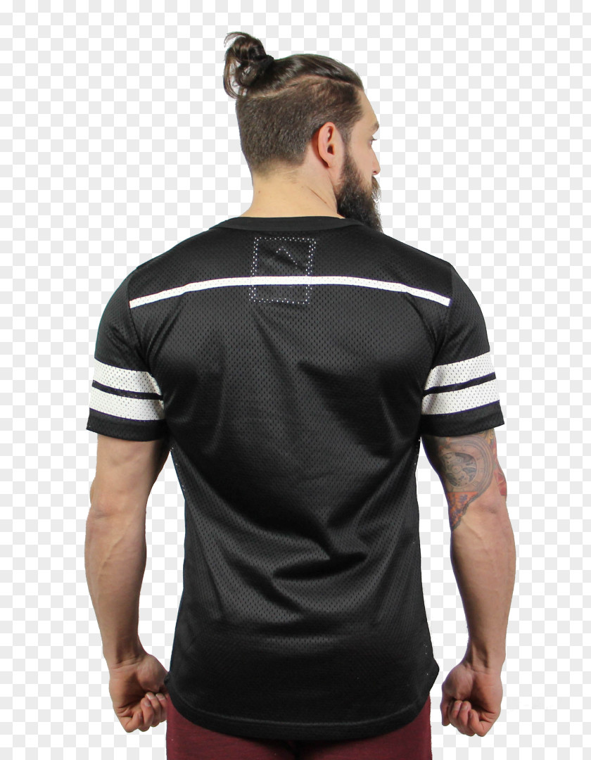 T-shirt Shoulder Sleeve Black M PNG