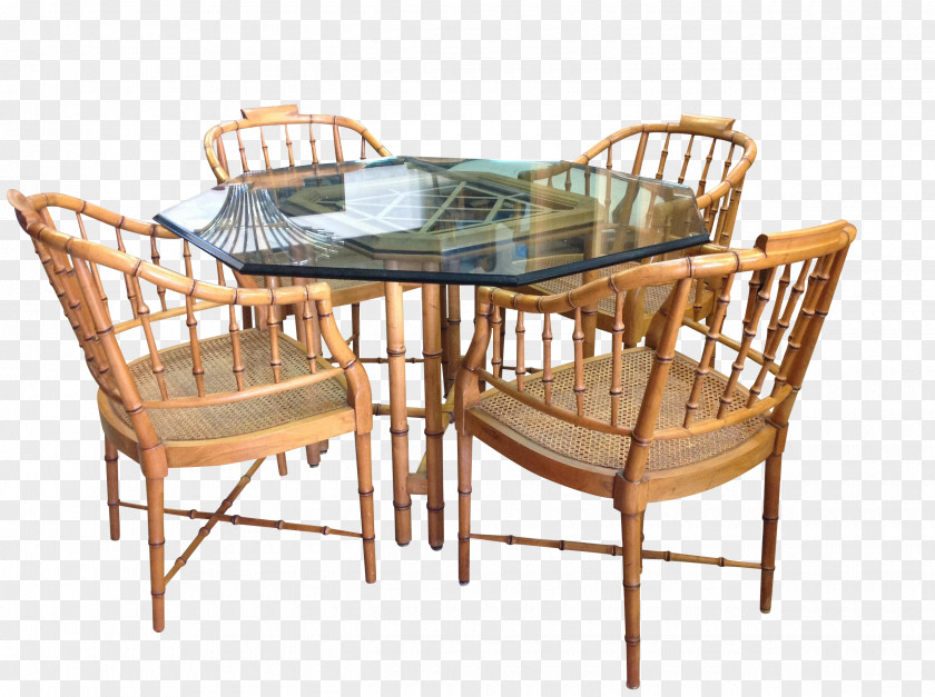 Table Chair Dining Room Cane Furniture PNG