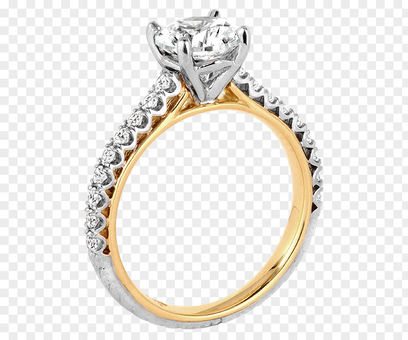 Gold Colored Wedding Ring Diamond Jewellery PNG