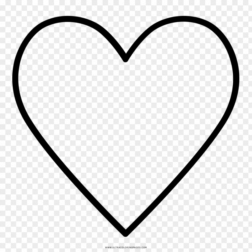 Heart Coloring Book Drawing Ausmalbild Black And White PNG