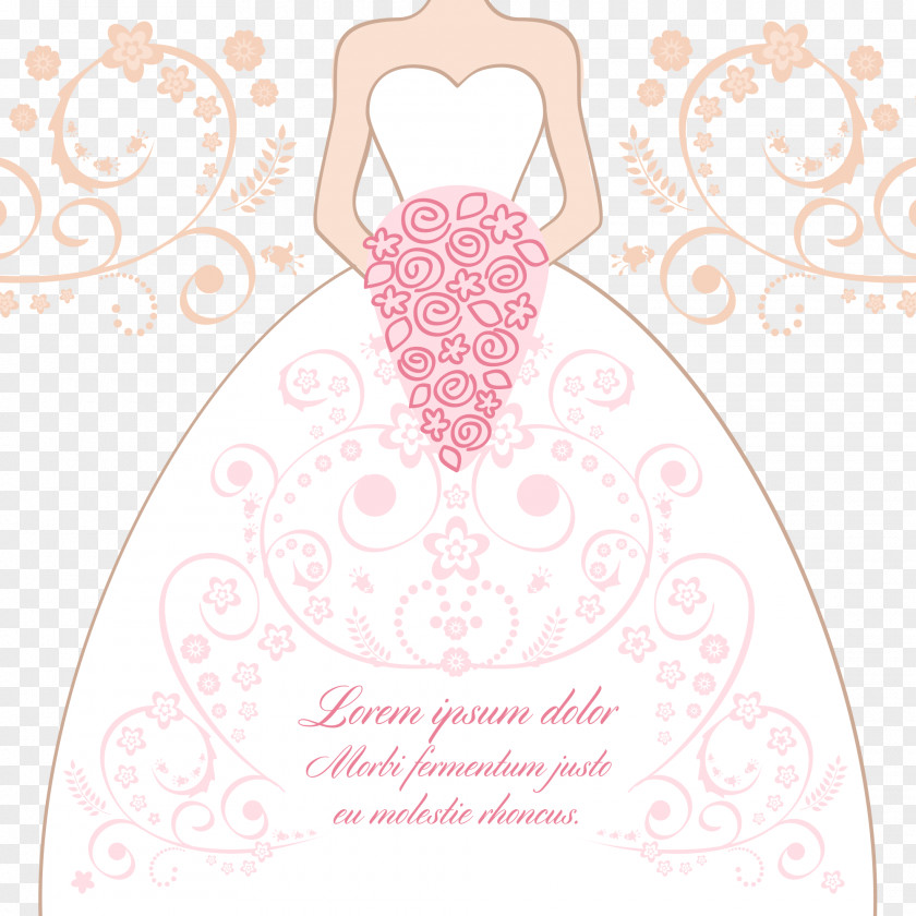 Wedding Illustration Bride Contemporary Western Dress PNG