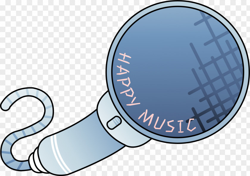 Blue Simplified Microphone Cartoon PNG