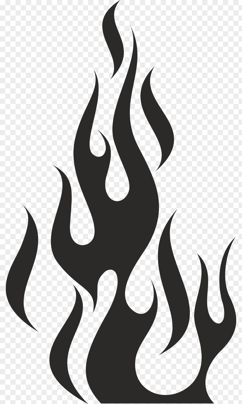 Flame Fire Stencil Sticker Candle PNG