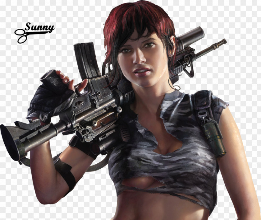 Girls With Guns Firearm Rendering Desktop PNG with guns , Girl gun clipart PNG