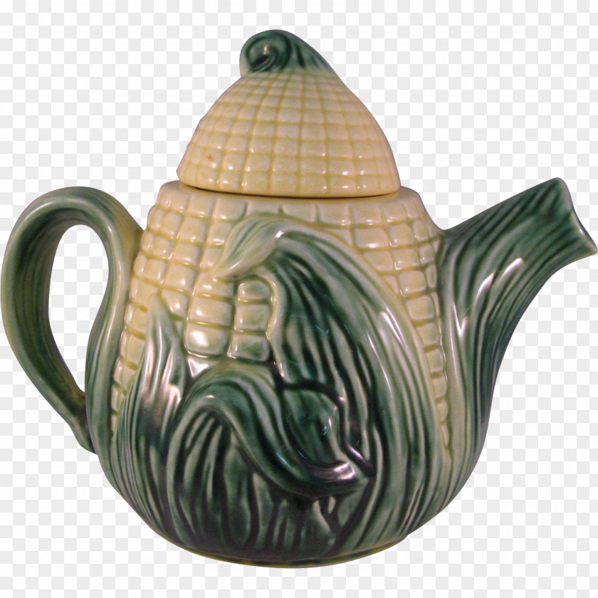 Teapot Pottery Ceramic Corn On The Cob Creamer PNG