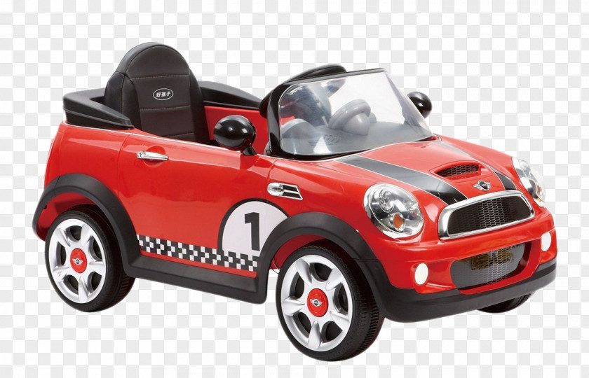 Children's Toy Red Convertible Car MINI Cooper Electric Vehicle BMW PNG