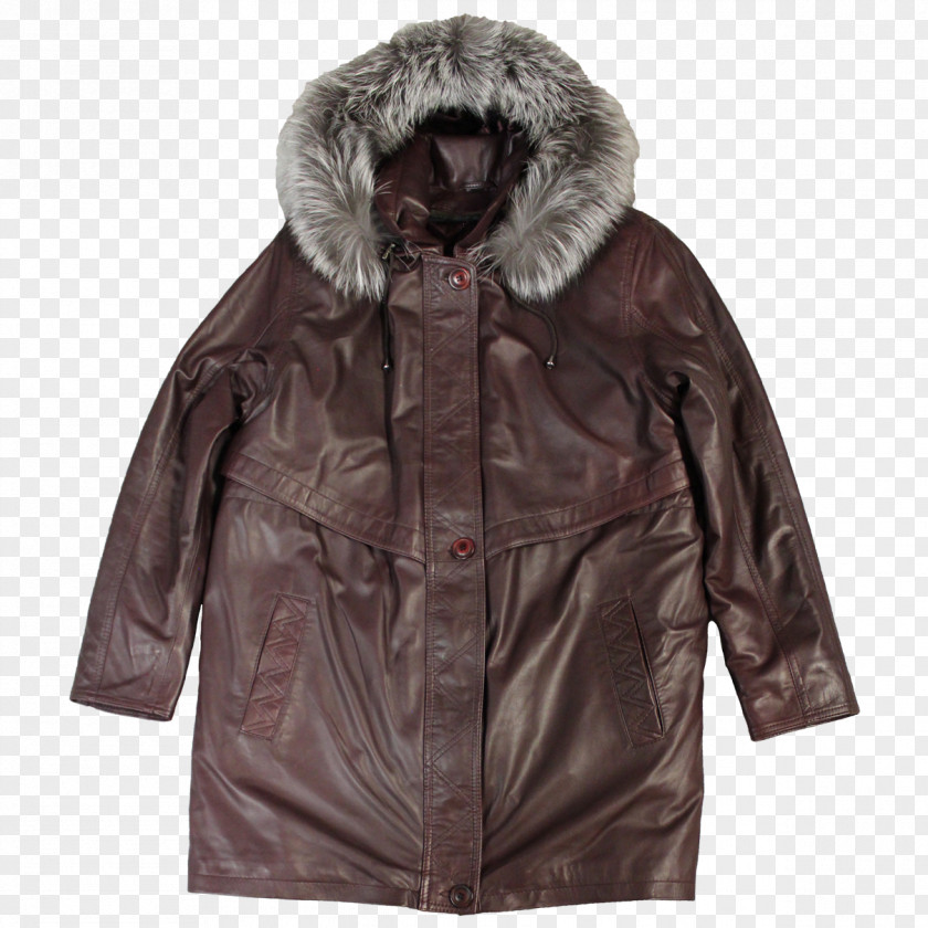 Ladies Fur Leather Jacket Coat Clothing Hood PNG