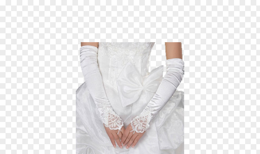 Satin Evening Glove Wedding Dress Sleeve PNG