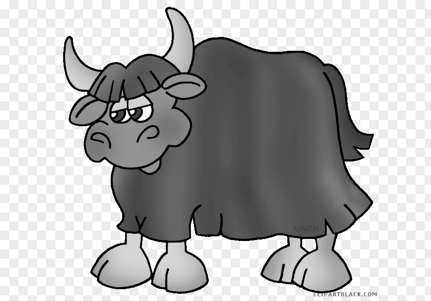 Stagecoach Black And White Clip Art Domestic Yak Dairy Cattle PNG