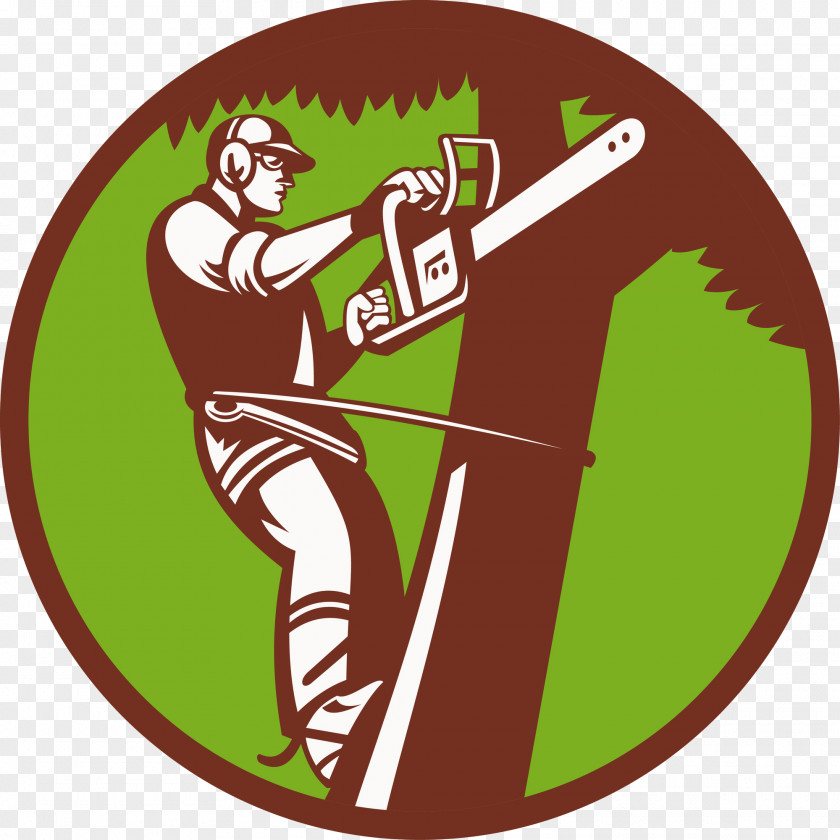 Chainsaw Tree Stump Arborist Logo Grinder PNG