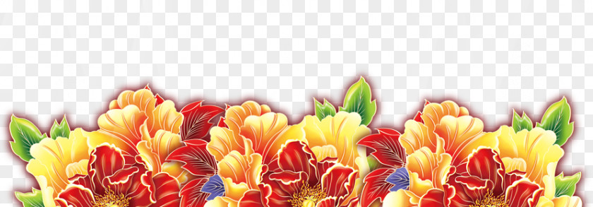 Floral Background Material Chinese New Year Icon PNG