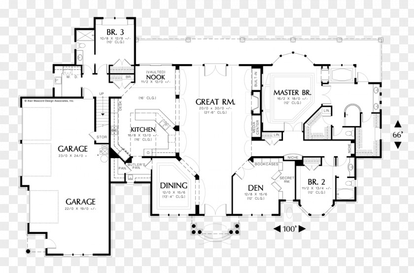 House Plan Floor Architecture Courtyard PNG