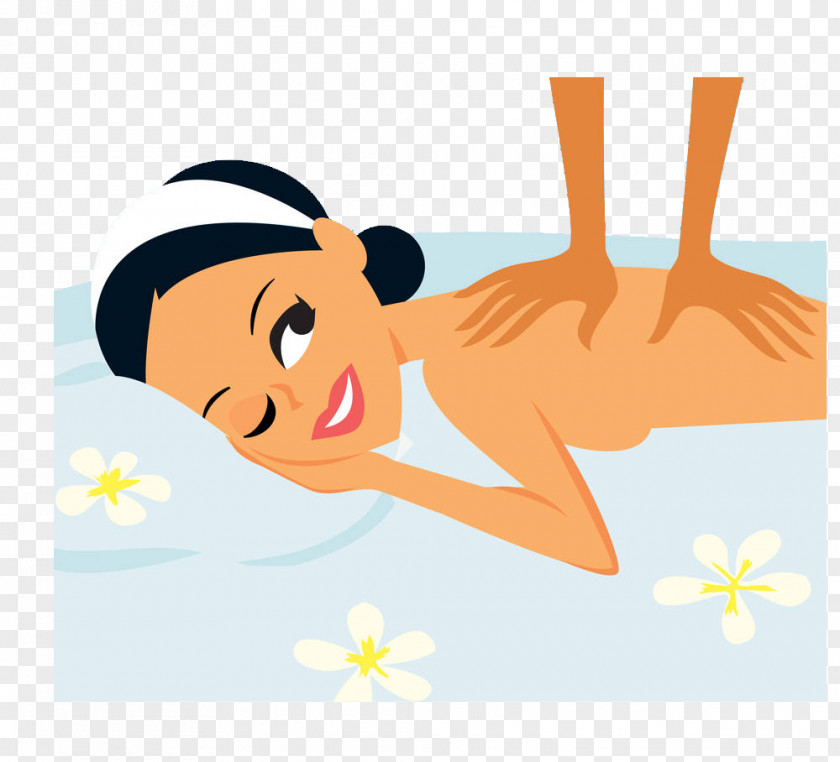 Cartoon Illustrations Do SPA Relax Royalty-free Illustration PNG