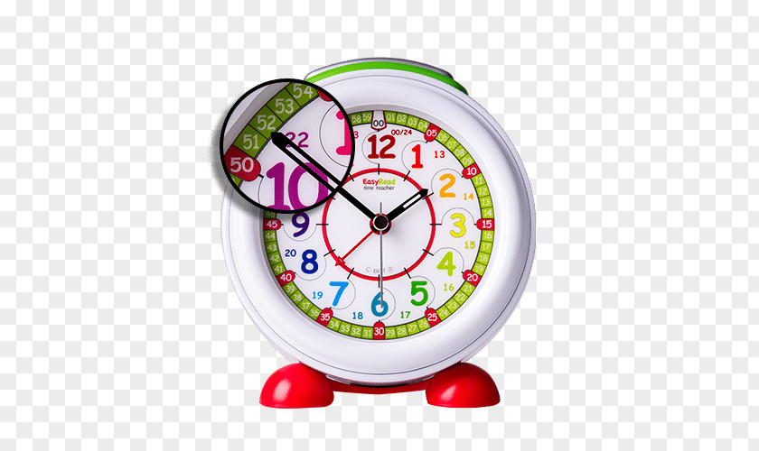 Clock EasyRead Time Teacher Children’s Alarm With Night Light Wall Clocks Children's Simple 3 Step Teaching PNG