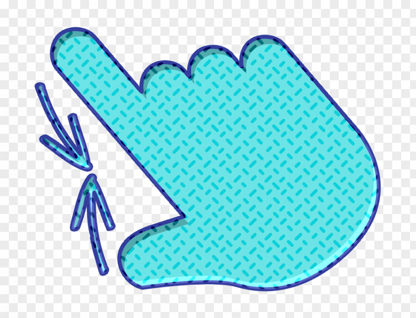 Electric Blue Finger Icon Gesture Hand PNG