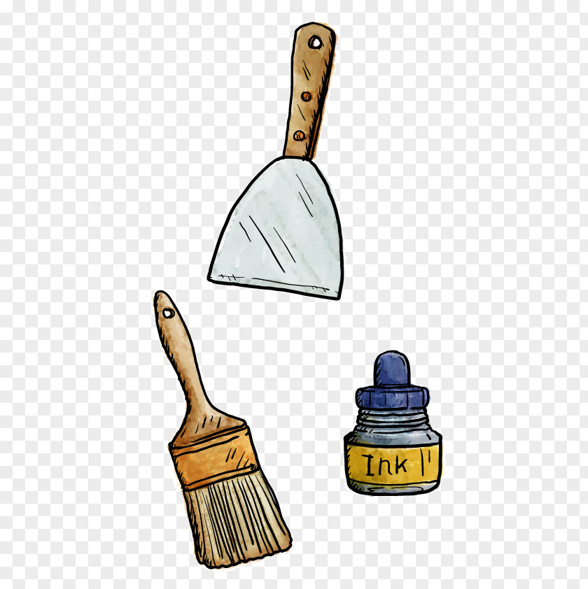 Hand-painted Painting Tools Vector Art Icon PNG