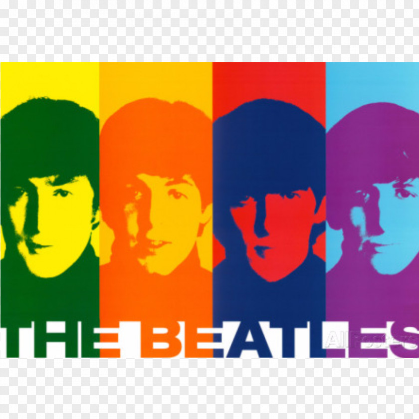 Painting The Beatles Film Poster Pop Art Blacklight PNG