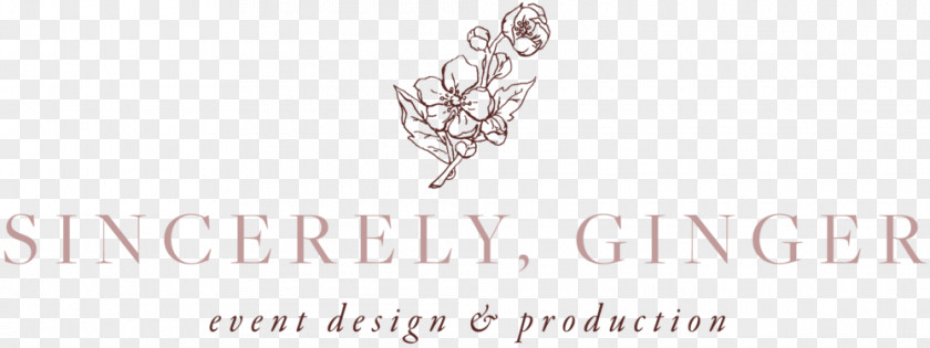 Sincerely, Ginger Weddings & Events Traverse City Logo Location PNG