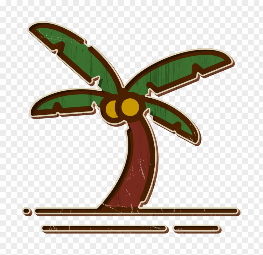 Beach Icon Summer Palm Tree PNG