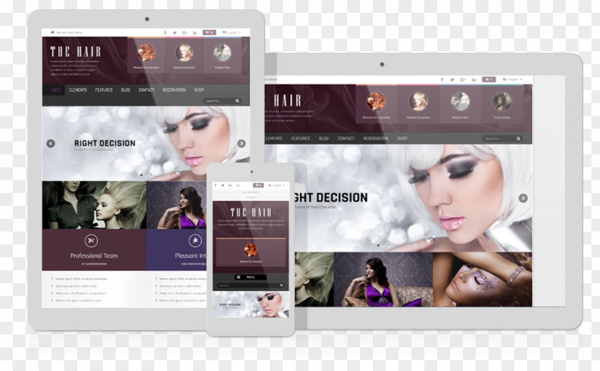 Beauty Salons Element Web Page Design PNG