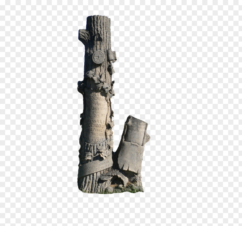 Stump Monument Headstone DeviantArt PNG