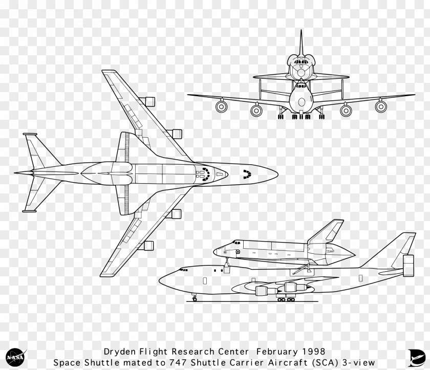 Airplane Shuttle Carrier Aircraft Space Program PNG