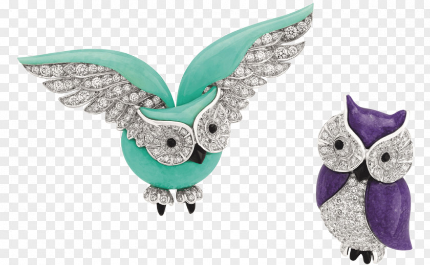 Jewellery Van Cleef & Arpels Brooch Owl Jewelry Design PNG