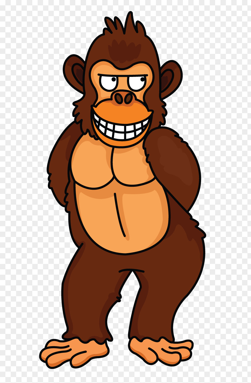 Monkey Western Gorilla Ape Clip Art Drawing Illustration PNG