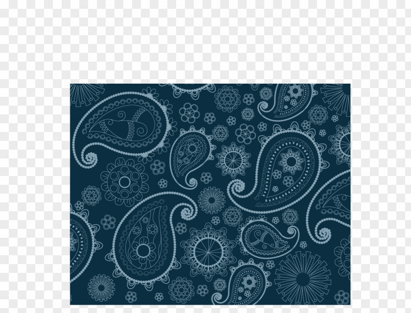 Dark Pattern Of Water Droplets Paisley Motif Clip Art PNG