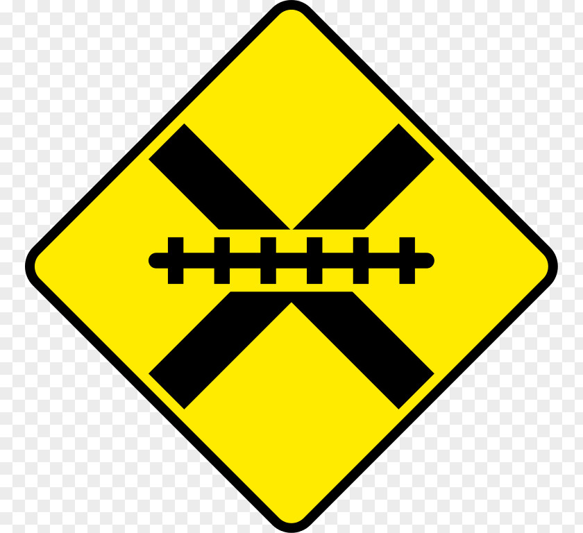 Road Rail Transport Traffic Sign Level Crossing Crossbuck PNG