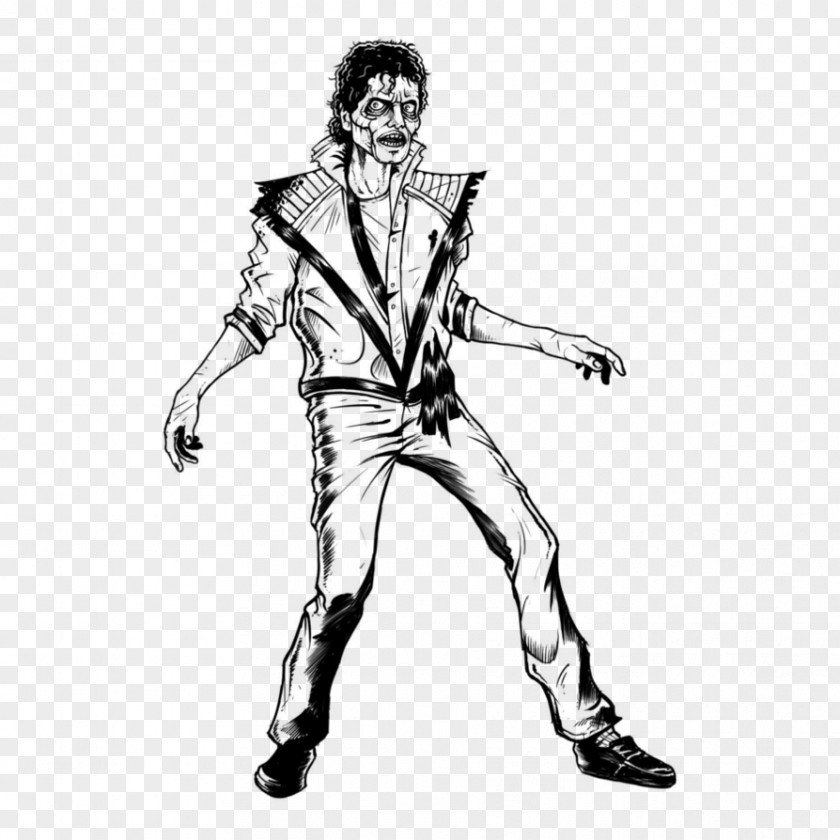 Thriller Coloring Book Drawing Page PNG