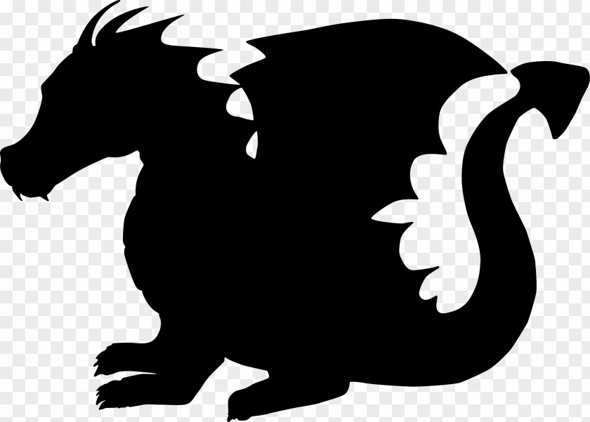 Animal Silhouettes Chinese Dragon Clip Art PNG