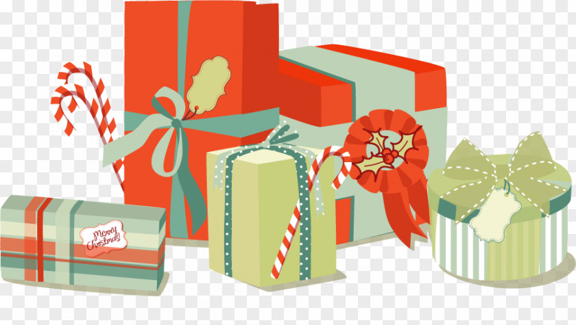 Gift Box Christmas Card PNG