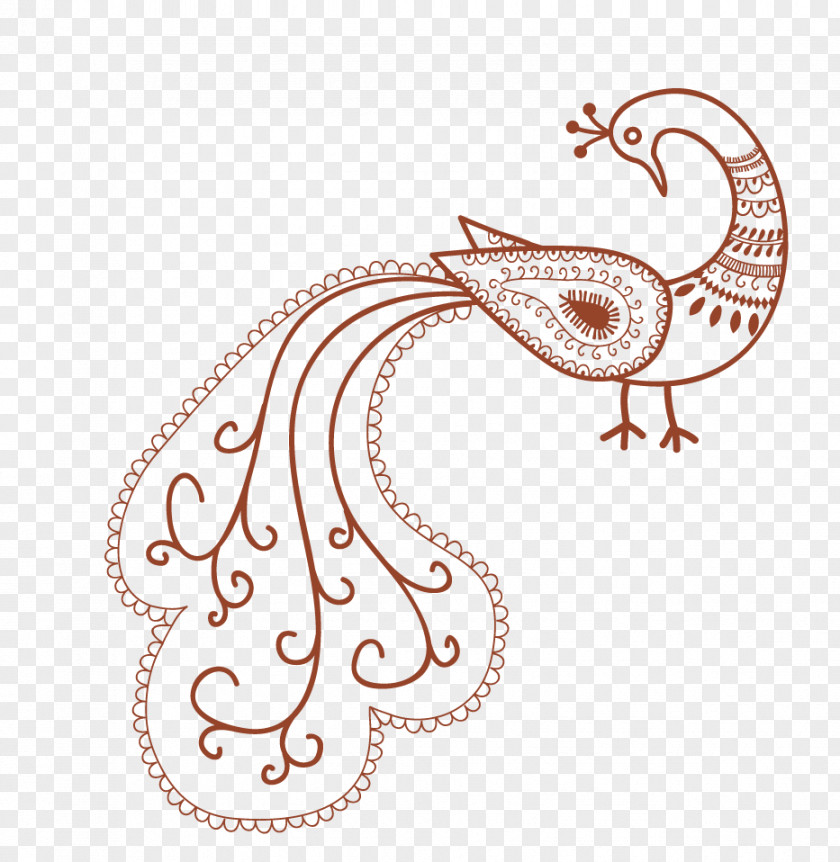 Peacock Henna Mehndi Tattoo Feather PNG
