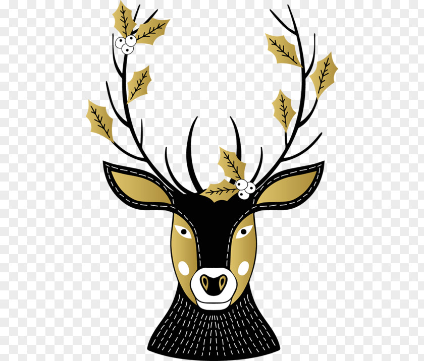 Reindeer Christmas Pattern PNG