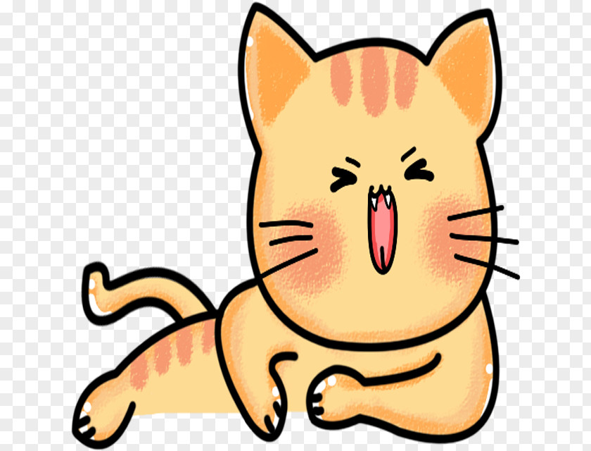 Yawn The Cat Vecteur PNG