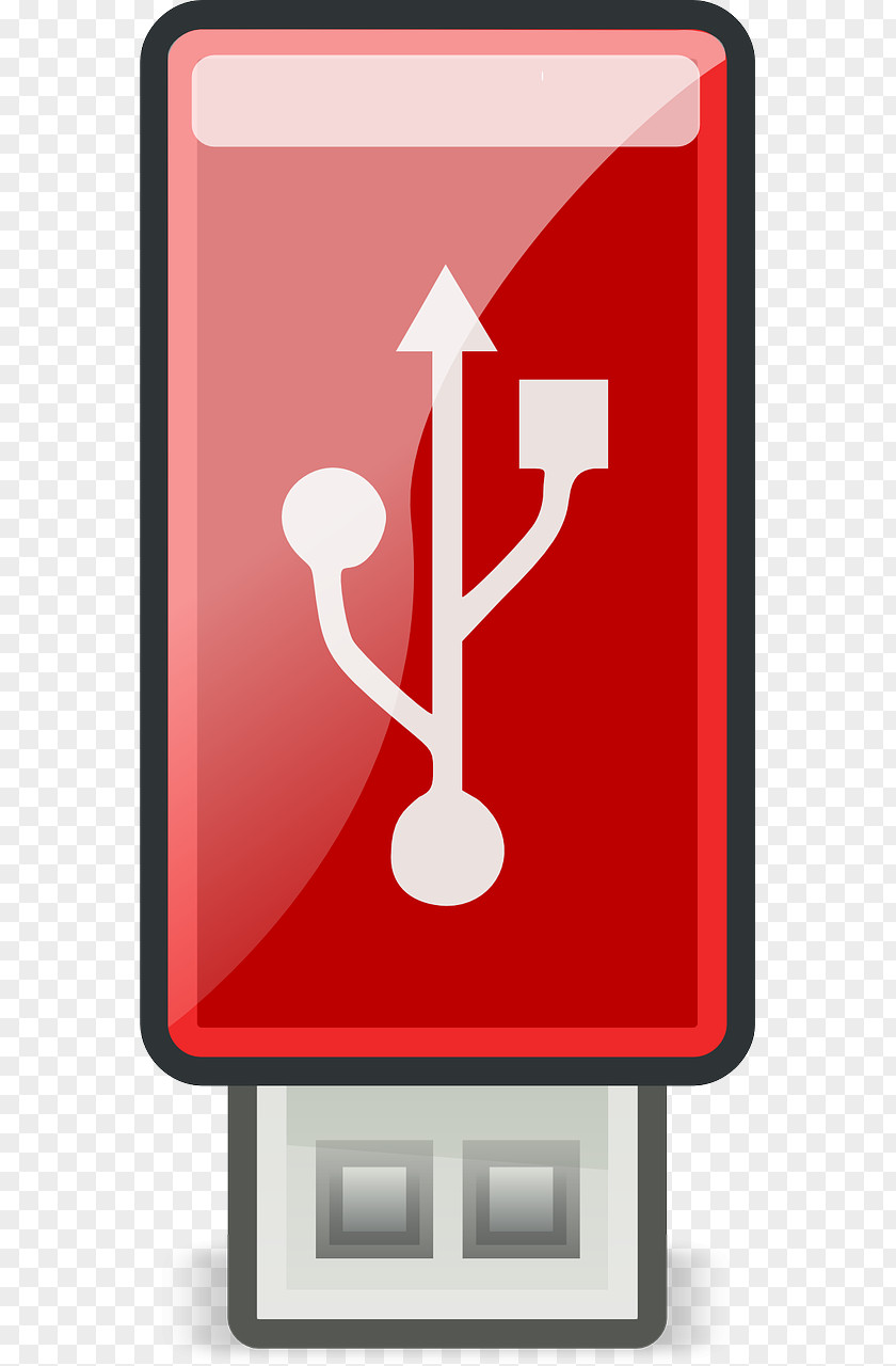 Red USB Flash Drive Android Clip Art PNG