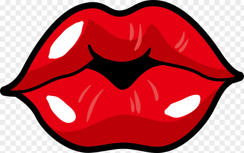 Vector Red Lips Lip Euclidean Clip Art PNG